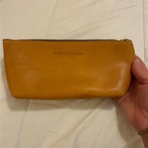 Portland Leather Goods Mustard Colored Pouch
